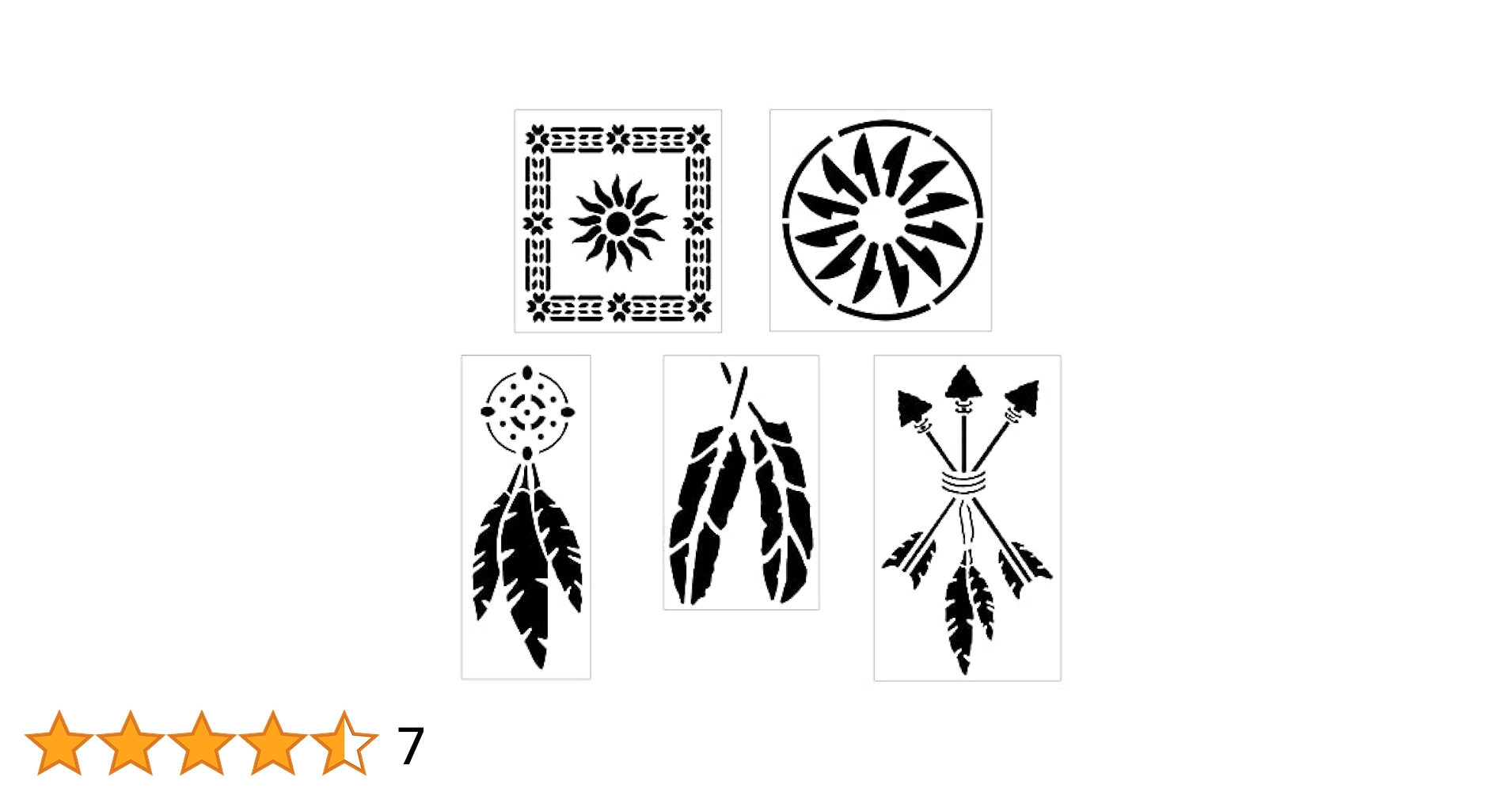 amazon-com-southwestern-stencils-for-painting-on-wood-wall-canvas-arrow-dream-catcher-feather-navajo-sun-print-southwest-tribal-aztec-boho-themed-reusable-stencil-templates-set-5-items-arts-crafts-sewing