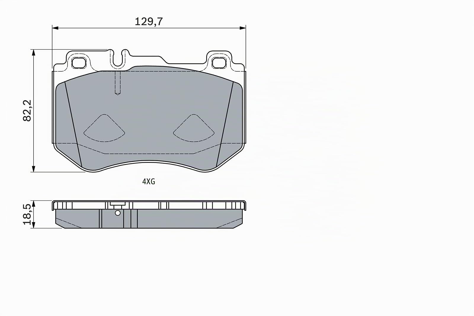 Bosch BP1855 - Pastillas de Freno Delanteras para Coche - 4 Pastillas