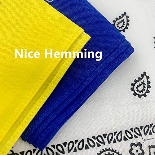 Junvena CAMOUFLAGE Cotton Bandanas 12 Packs 22"X 22 Inch Double Sides Printed Unisex Kerchief thumb #3