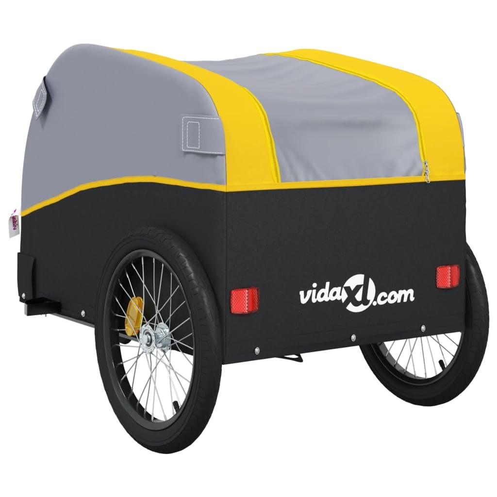vidaXL Lastenanhänger für Fahrrad Fahrradanhänger Transportanhänger 45 kg Eisen