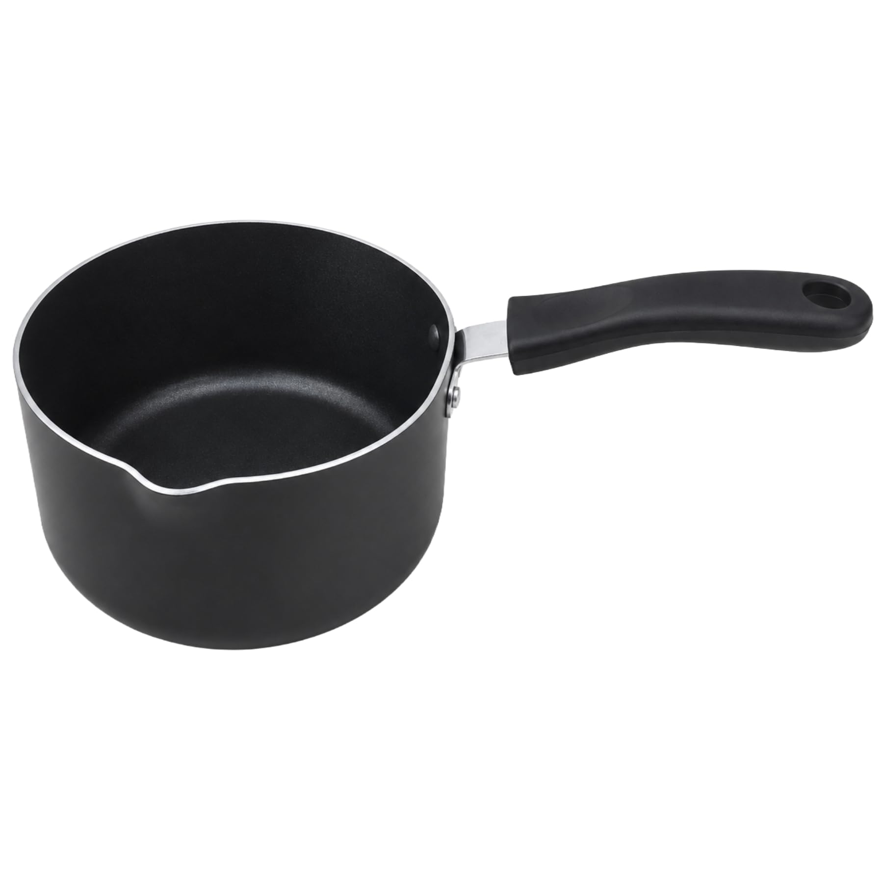 Penguin Home Non-Stick Non Stick Milk Pan 14Cm 1.4L Saucepan With Pouring Lips, Easy Clean Cooking Pot, Ideal For Milk, Sauces & Heating, Bakelite Handle, Gas & Electric Compatible