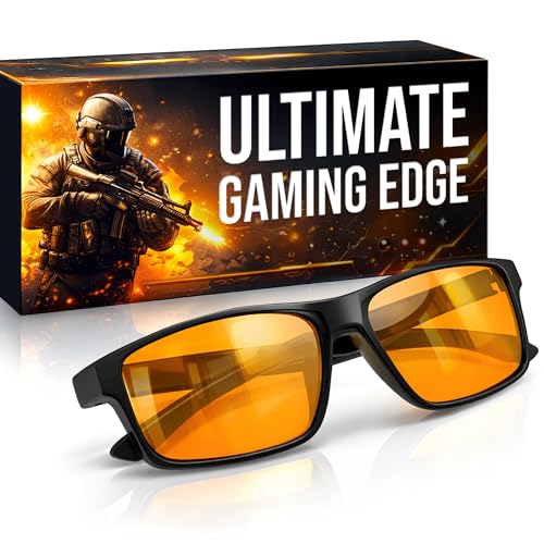 Titan Gaming Glasses, Blue Light Blocking, Night Driving Glasses for Men, Computer Protection, Gift for Gamers