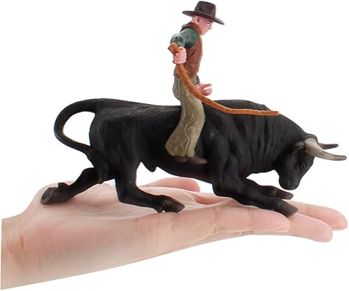 Miniatura 5 de 1 juego de figuras de toros occidentales, figura de toro, juguete para montar toros, juguetes de toro con jinete, juguetes para niños, decoración de