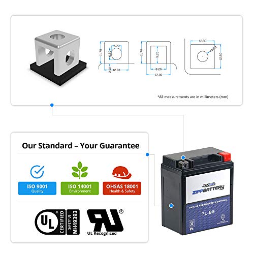 ZIPPBATTERY YTX7L-BS 12V 85 CCA AGM – Maintenance-Free 6Ah Battery for ATV, Motorcycle, Scooter, Jet Ski – T3 Nut & Bolt Terminal – Fits Honda Recon 250, Yamaha Breeze 125, Polaris Phoenix 200 by ZIPPBATTERY - Image 7
