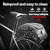 ZIMFANQI Bike Rear Bag Reflective,Water Resistant Bicycle Pannier Rack Bag Cargo Trunk Storage Cycling Carrier Chest Bag,8L Capacity with Multi Pocket Taillight Loop,Shoulder Strap for Outdoor #1