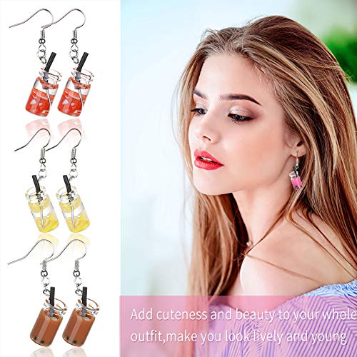 Hibijou 18 Pairs Cute Earrings Weird Earrings Set Mushroom Goldfish Water Bottle Gummy Bear Dangle Aesthetic Earrings Bulk - Image 6