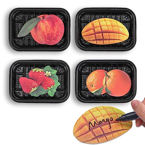 Notes adhésives fruits lot de 4 blocs mangue pêche mandarine fraise