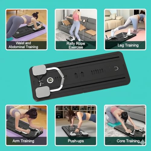 Image of Roughhouse Multifunctional Pilates Board - All-in-One Core & Strength Training Equipment for Home Workout, Beginner-Friendly Fitness Board for Abs, Balance & Full Body Conditioning (ADPIREBK)