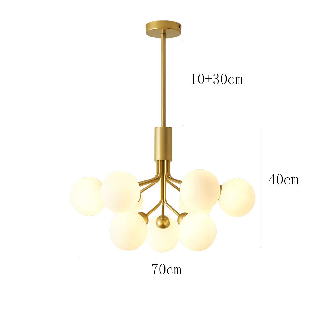 Lampadario Industriale Vintage Sputnik a 18 luci, lampadario Moderno a Sfera in Vetro, Lampada da soffitto Irregolare in Metallo, Lampada da Cucina per lavello, Bar, 12 Teste