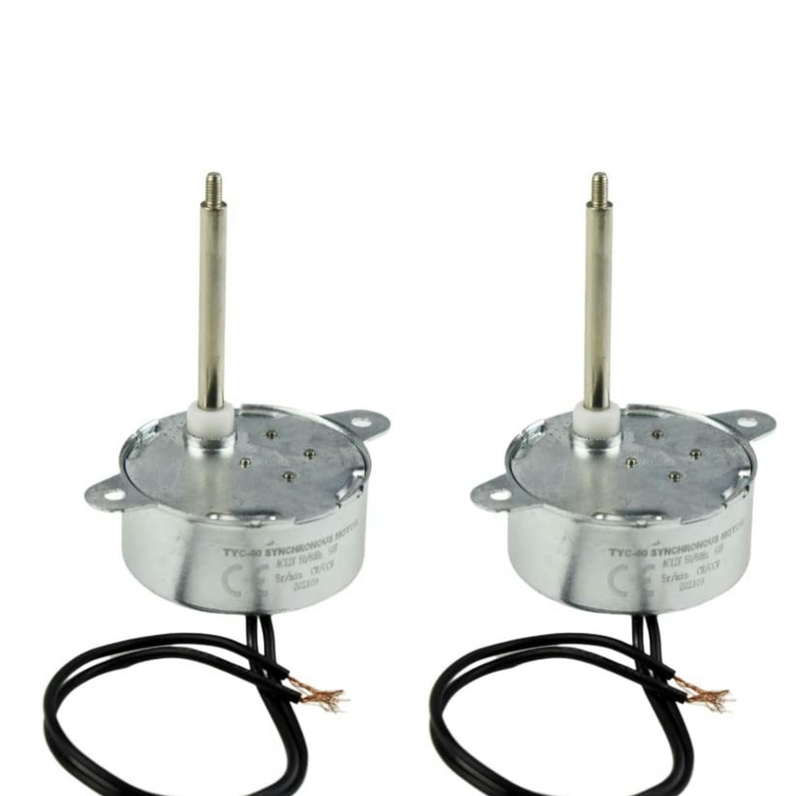 CONQUERALL 2PCS TYC-40 Synchronous Motor AC 12V 5RPM CW/CCW Shaft 46mm For Christmas Tree decorative colored lights LED light