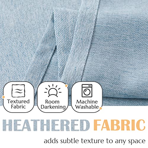 Jinchan Twill Weave Valance Curtain 54 Inch Tie Up Shade Faux Linen Valance Farmhouse Adjustable Window Valance For Living Room Bathroom Windows Room Darkening Country Rod Pocket 1 Panel Denim Blue #TOP2