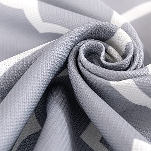 Jinchan Grey Shower Curtains Fabric Shower Curtain Set For Bathroom Decor Moroccan Tile Lilac Ombre Bath Curtains Water Resistant Quatrefoil Pattern 70X72 Inch With Curtain Hooks Gradual Color Design #TOP5