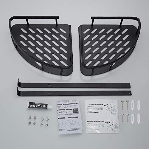 GERUIKE doucheplank plank douche hoek zelfklevende driehoek doucheplank hoekplank douche zonder boren opslag mand voor… - Image 8