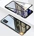 Produktbild Hülle für Samsung Galaxy A51 Hülle,Magnetische Adsorption Metallrahmen 360 Grad Full Body Handyhülle Vorne hinten Gehärtetes Glas Schutzhülle Einteiliges Ultra Dünn Flip Transparente Cover,Schwarz