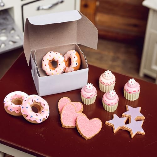 The Queen's Treasures 18 Inch Doll Food, 16pc Bakery Set of Strawberry Doughnuts, Cookie and Mini Cupcakes with Bakery Box , Intended for American Girl