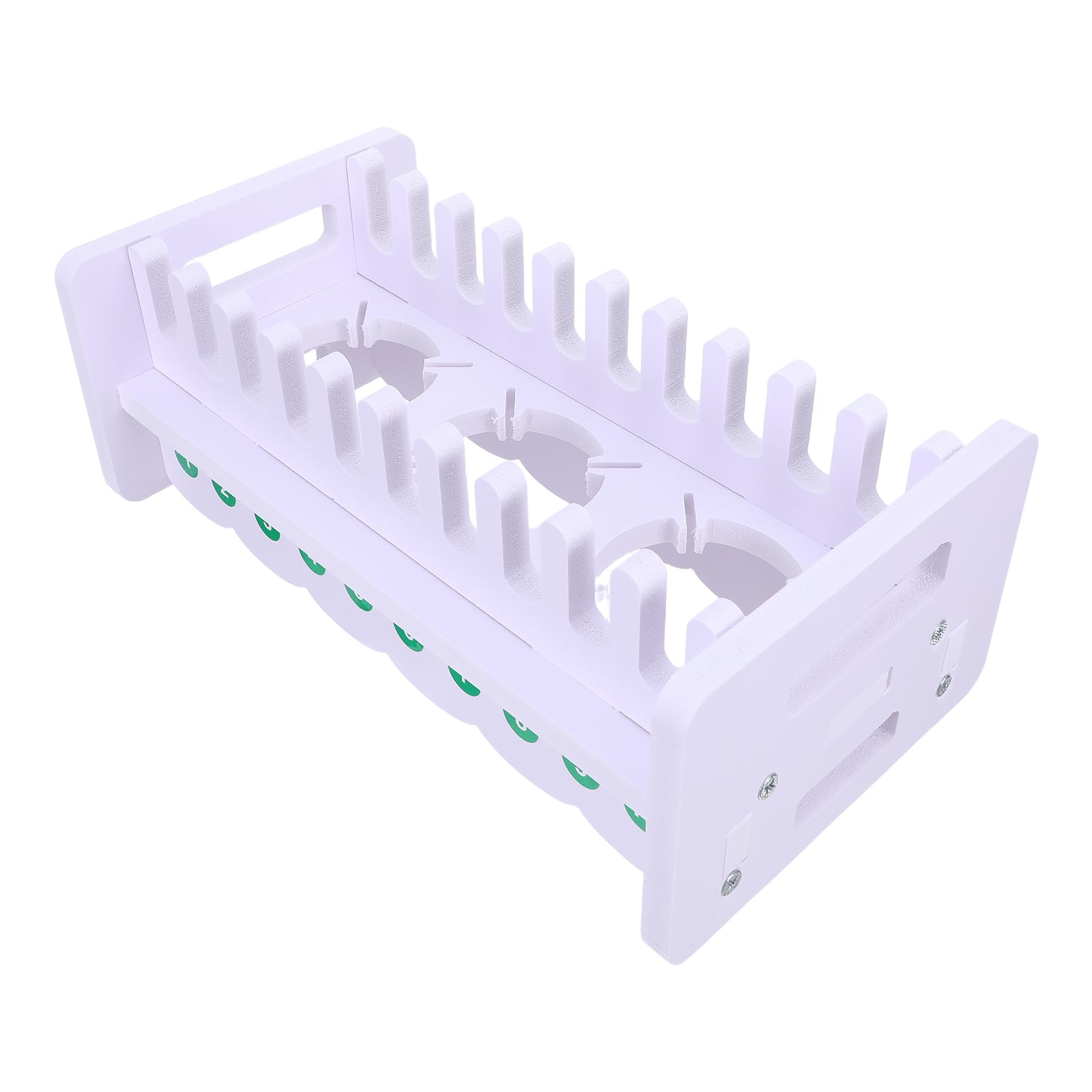 Support téléphone bureau bois blanc 10 compartiments boîte de rangement et tri de smartphone