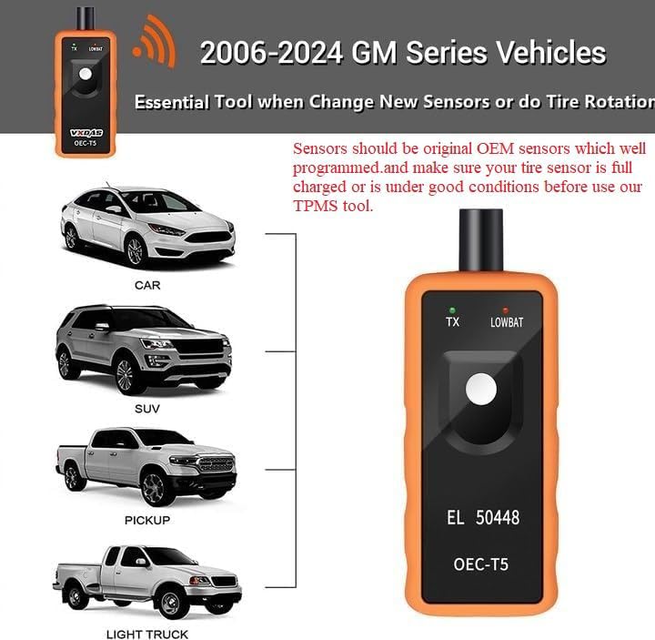 VXDAS TPMS Relearn Tool for GM
