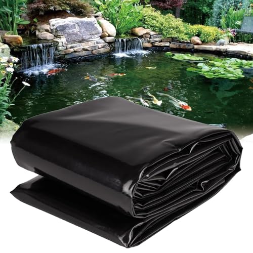 Fodera per laghetto con base nera durevole prefabbricata membrana per laghetto da giardino impermeabile foglio di plastica per stagni di pesci Fodera in polietilene resistente