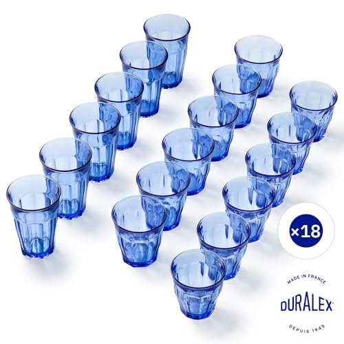 Duralex® Le Picardie® Set mit 18 Gläsern, Marineblau, 25 cl, 31 cl und 36 cl – Wasserglas, Saft, Soda und Cocktail – Hartglas… – Ansicht 2