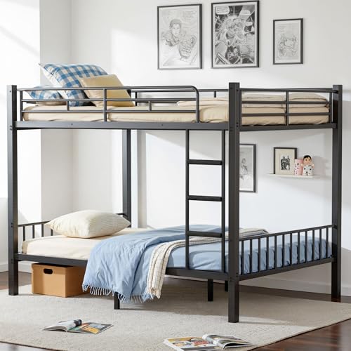 Mixcous Queen Over Queen Bunk Bed for Adults & Teens,...