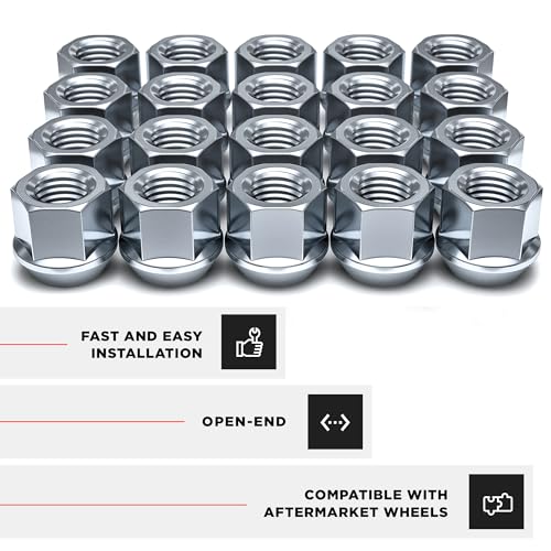 White Knight 791304-1SAM Kit de instalação de roda de porca aberta cromada, 1/2