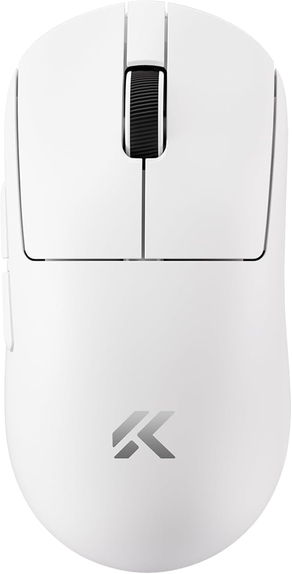 MCHOSE A7 V2 Ultra Wireless Gaming Mouse, Tri-Mode Connection, 59 Grams, PAW3950 TI Custom 42K DPI Sensor, Wired/Wireless Dual 8K Polling, 130 Hour Battery Life - White