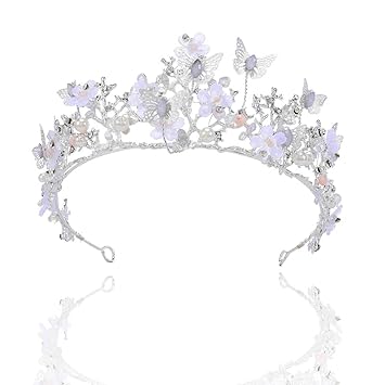 Brishow Baroque Bride Crowns and Tiaras Gold Rhinestones Bridal Queen Tiara Crystal Headpieces for Women and Girls