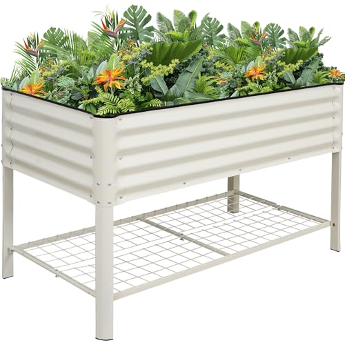 Elevated Raised Garden Bed 2' x 4'- Galvanized Metal Planter