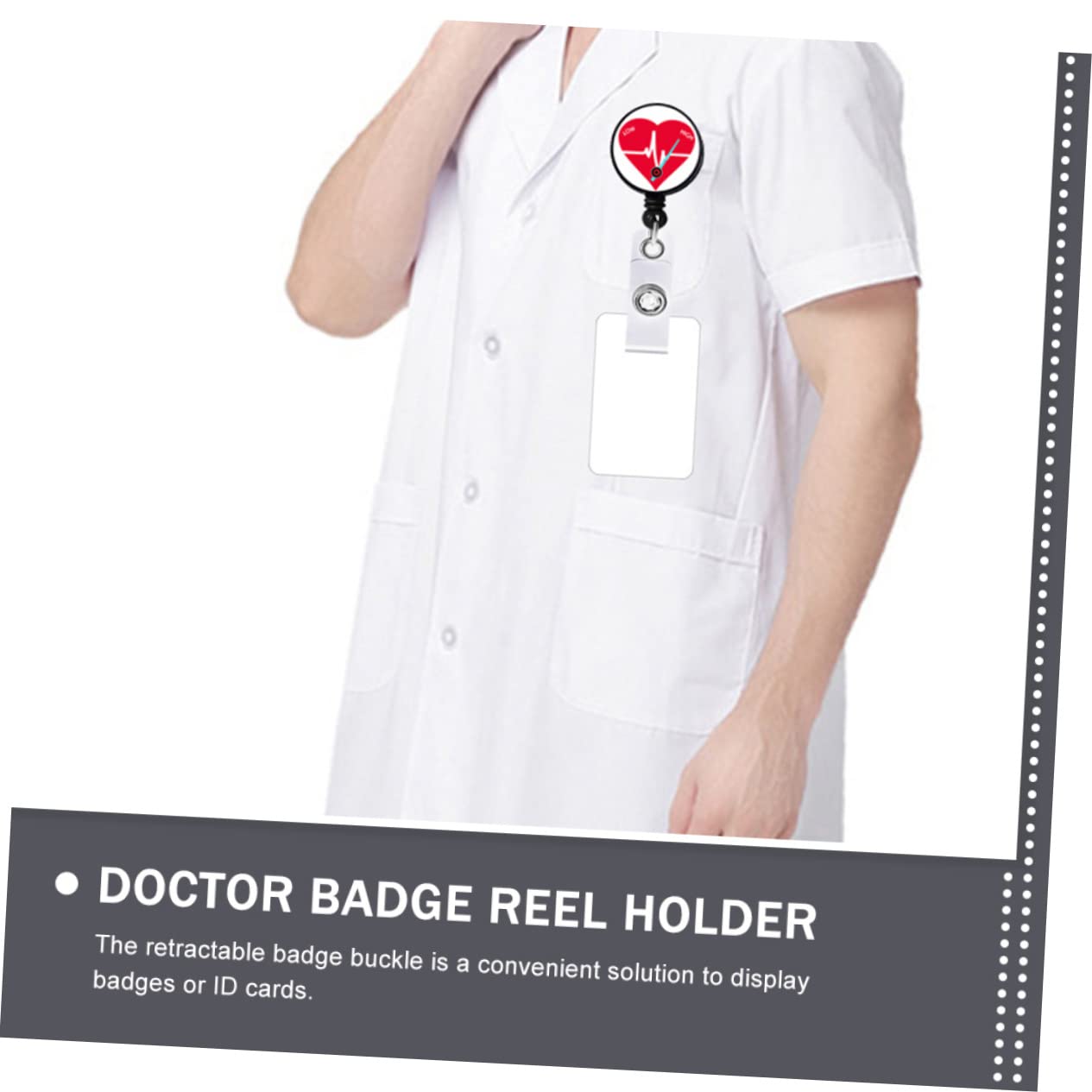 Amosfun 20pièces Clip De Badge Rétractable Avec Corde Id Support Pratique Pour Médecins Et Infirmiers Accessoires De Nom Pour Badge