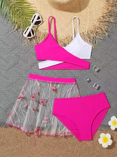 Girls Fashion Bikini Cover up Skirts Set Kids Swimsuit Summer Beach Pool Tankini Bathing Suits3