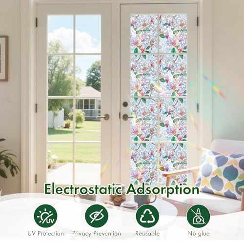 Vinilo decorativo para ventana magnolia 35.4x78.7 pulg miniatura 3