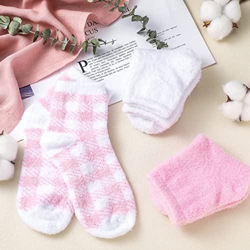 Tarpop 3 Pairs Aloe Socks Moisturizing Spa Socks For Dry Cracked Feet Infused Socks Gel Sleeping Fuzzy Socks Lotion Socks Aloe Vera Gel Socks For Women Men Repairing Softening Dry Feet Skins (Pink) #TOP5