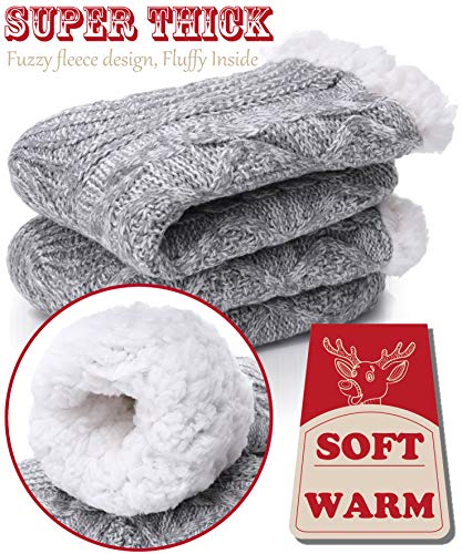 Image of EBMORE Women Slipper Fuzzy Socks Fluffy Cozy Cabin Warm Winter Soft Thick Comfy Fleece Non Slip Home Socks