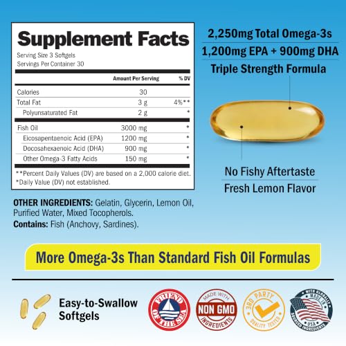 BioSchwartz Triple Strength Omega 3 Fish Oil