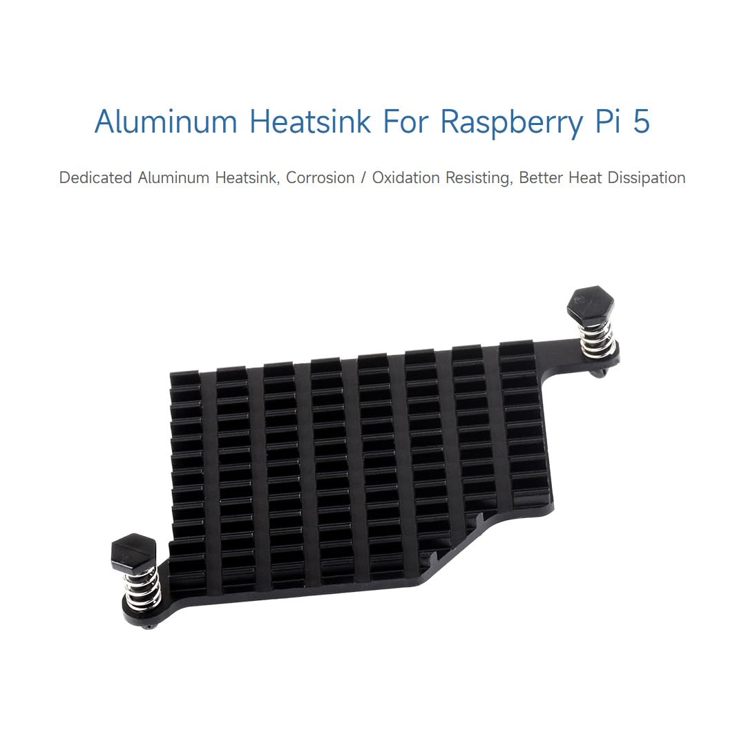 Dissipateur Thermique En Aluminium Pour Raspberry Pi 5 - Avec Tampons Thermiques Et Fixations à Punaises à Ressort