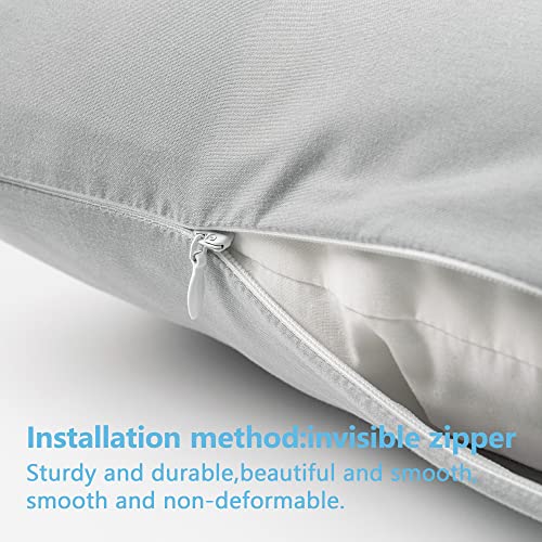Image of TILLYOU Toddler Pillowcase 2 Pack with Zipper,Silky Soft Microfiber 13 inch x 18 inch Kids Travel Pillow Cases,Gray