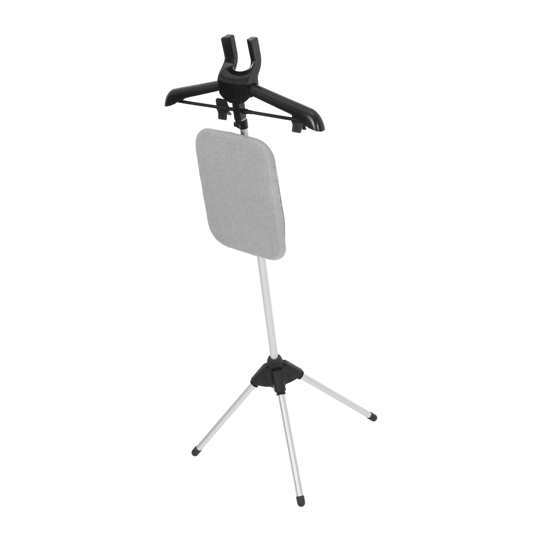 ABOOFAN Soporte para Plancha de Vapor Tabla de Planchar Integrada, Estructura Plegable de Aleación de Aluminio Ajustable de 90 a 160cm para Ropa y Prendas