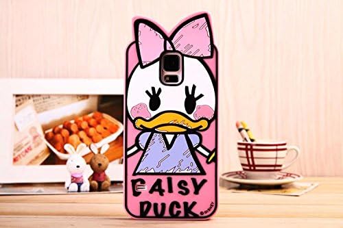 Cute 3D Cartoon Animal Graffiti Design Soft Silicone Rubber Case Cover Skin for Samsung Galaxy S5 / Galaxy SV / Galaxy S V (Daisy Duck)