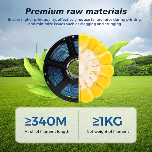 Image of FLASHFORGE Rapid PLA Filament 1.75mm + /- 0.02mm Burnt Titanium & Nebula Purple Gradient, Max 500mm /s High Speed Printing, 3D Printer Filament 1kg(2.2lbs), Changing Colors with Light