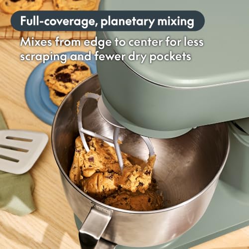 bella STIR 5.3Qt Tilt-Head Stand Mixer, 12-Speed Countertop Mixer, Aloe - Image 5