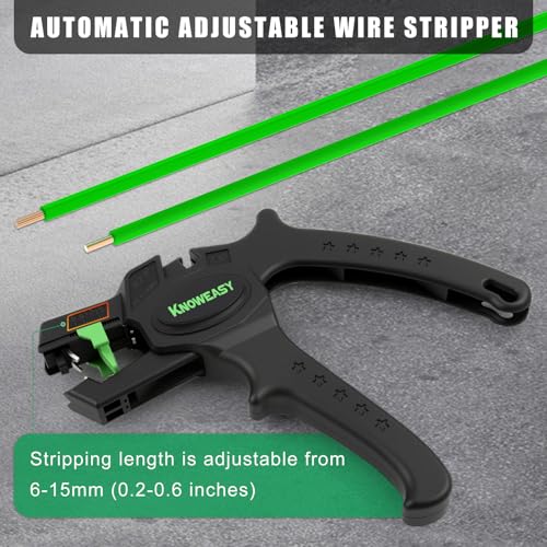 Image of Knoweasy Wire Stripper and Cutter, 24-12 AWG | Key specs: 24-12 AWG; Heavy duty construction; Electrical and automotive wiring; Designed for accurate product