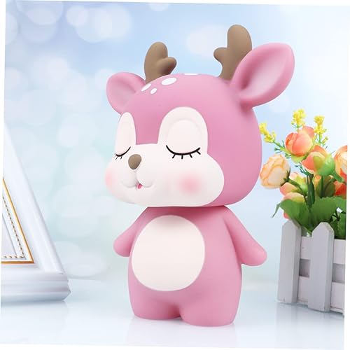 Miniatura 5 de Toyvian 3 piezas de juguetes para adultos, regalos para niñas, alcancías para niños, juguete de Navidad, estatua de reno, decoración de escritorio,