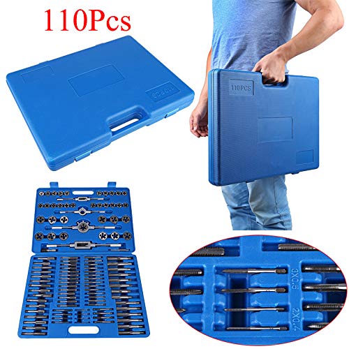 110pcs Tap and Die Set, Heavy Duty Carbon Steel M2-M18 Metric Tap and Die Set Screw Nut Thread Taps Dies Hand Tools Kit with Wrench Handle with Carry Case for Hand Tapping and Threading 7 110pcs Tap and Die Set, Heavy Duty Carbon Steel M2-M18 Metric Tap and Die Set Screw Nut Thread Taps Dies Hand Tools Kit with Wrench Handle with Carry Case for Hand Tapping and Threading - Image 7