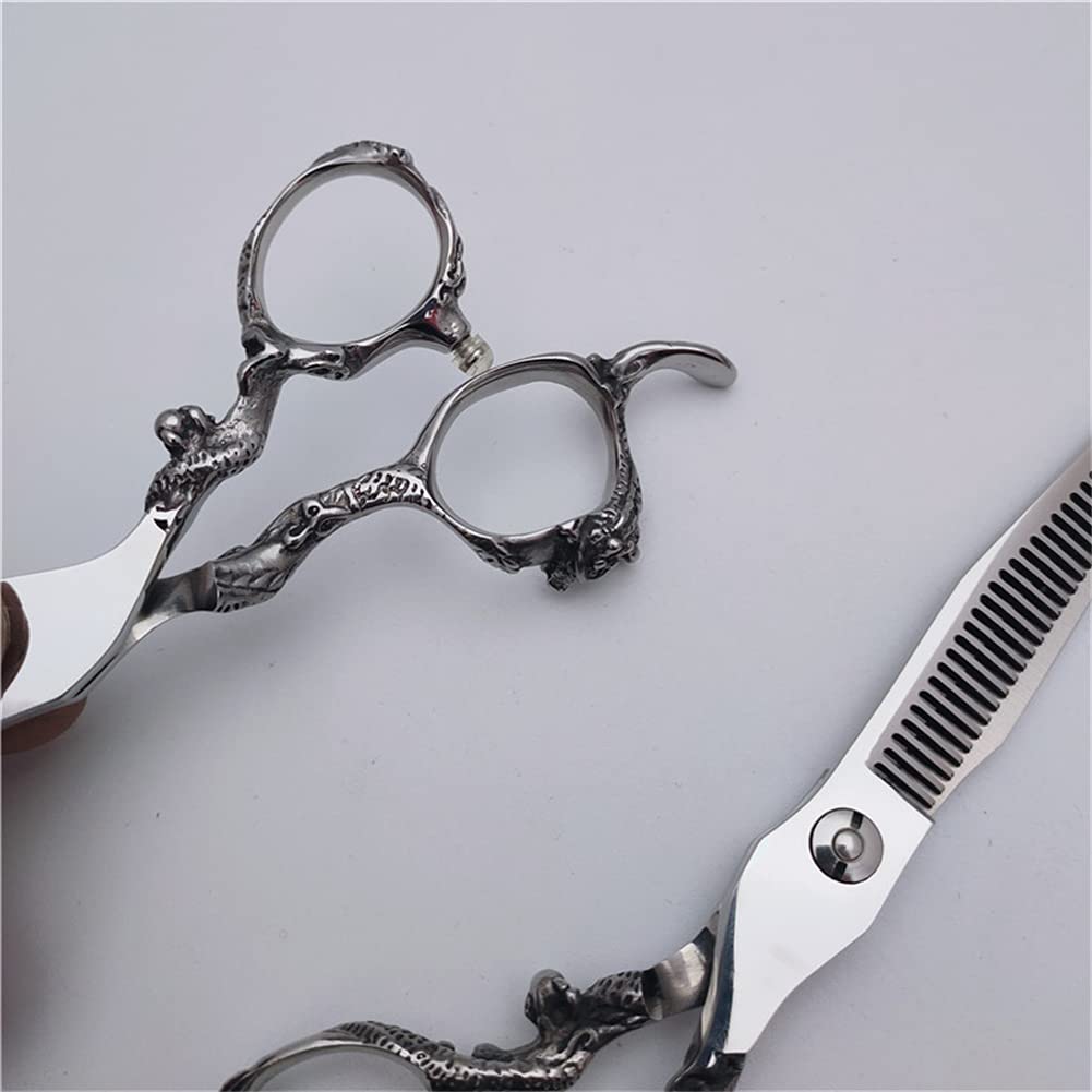 Ciseaux À Couper Les Cheveux Set, Ciseaux De Coupe De Cheveux en Acier Inoxydable 440C, Cisailles De Coupe Professionnelles pour Salon/Maison, Légère Et Nette