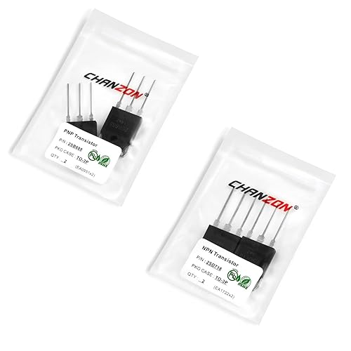 Miniatura 59 de Chanzon 50 piezas BC550C BC560C (25 piezas NPN BC550C + 25 PNP BC560C) TO-92 BJT Power Bipolar Transistor Surtido (paquete de 50 unidades)