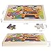 4 Packs 24 PCs Jigsaw Puzzles for Kids Preschool Educational Brain Teaser Boards Toys Animal Zoo Bus Marine World Construction Sites Children Enlightenment 3 Years Old and Up
