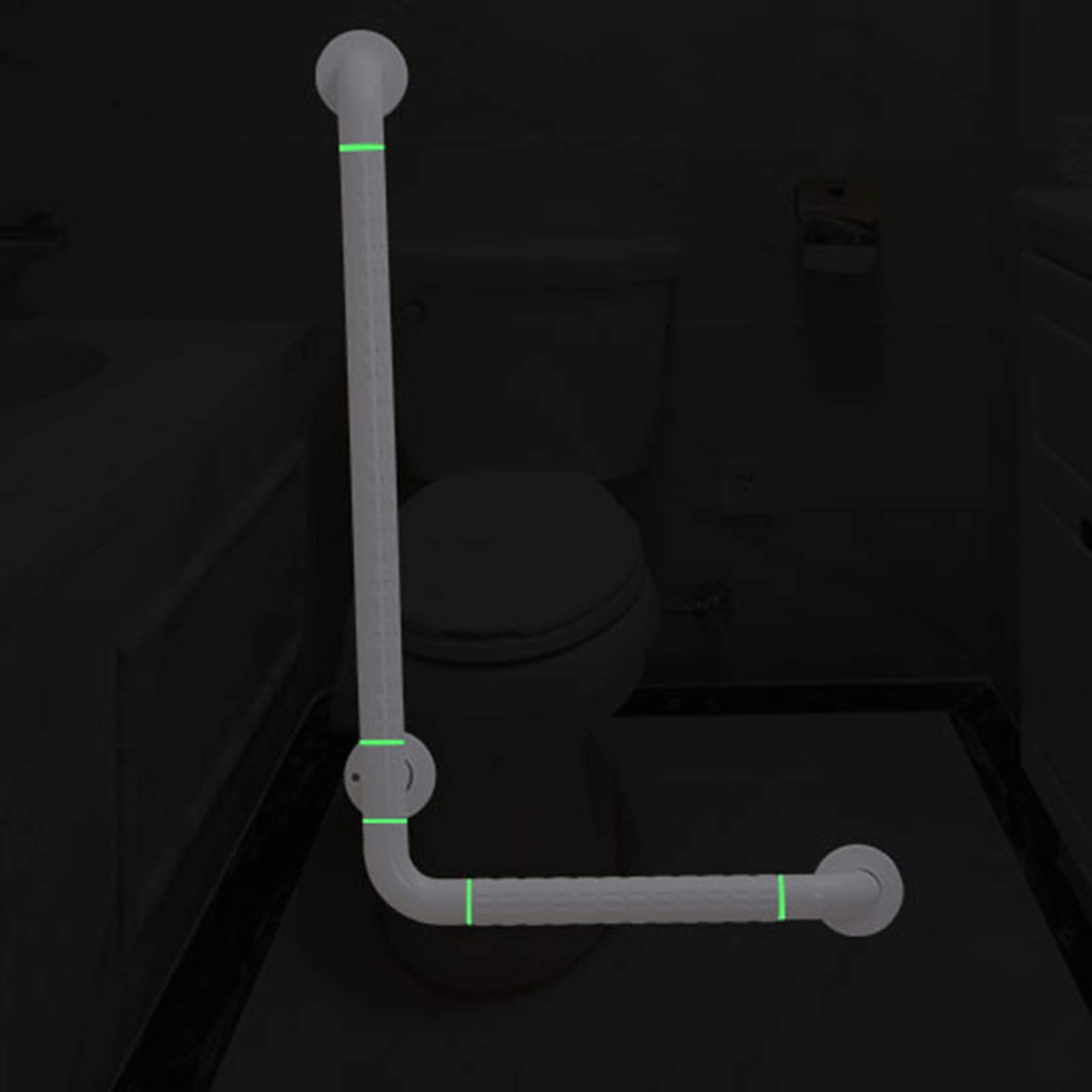 XXIOJUN Manubrio Per Il Bagno， Tubo Esterno In Nylon Antistatico Antiscivolo E Resistente All'usura Con Cerchio Luminoso Per Il Bagno Disabile Ferito O Aiuto Per La Sicurezza Del Bagno Post-operatorio