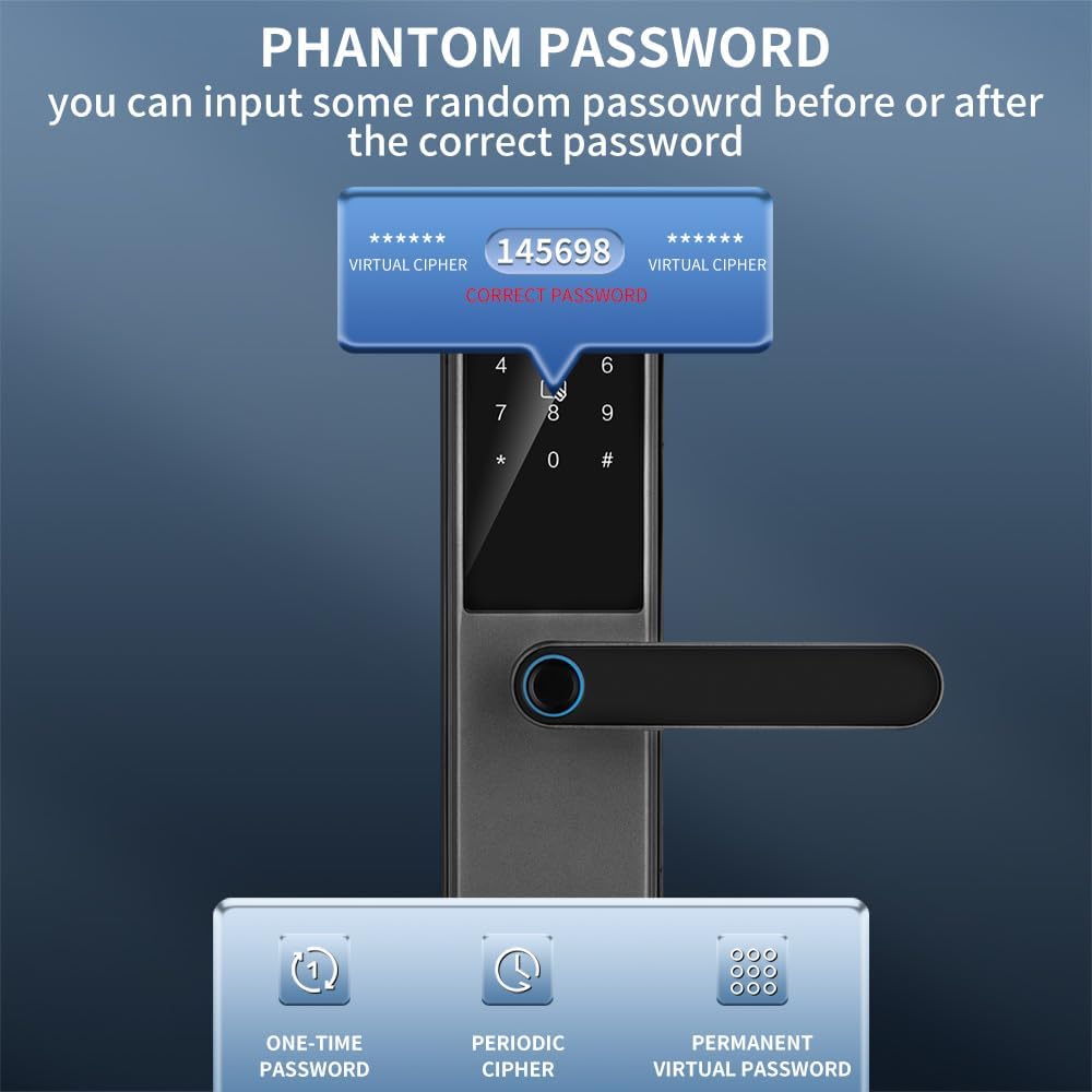 Image showing an IC card being used to unlock the smart door lock.