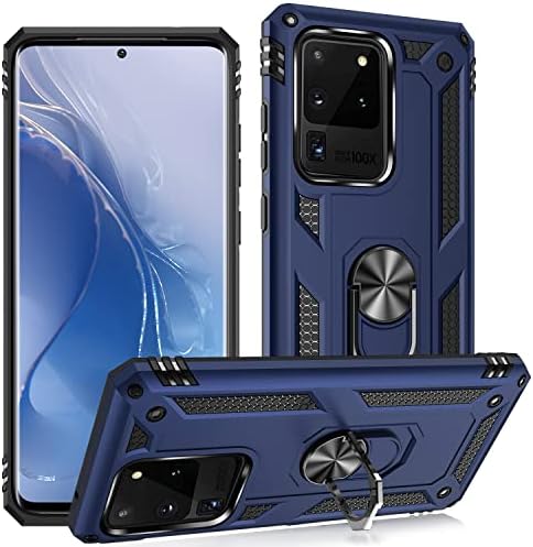 S20 Ultra Case,S20 Ultra 5G Case,ADDIT [ Military Grade ] 15ft. Drop Tested Protective Case with Magnetic Car Mount Ring Holder Stand Cover for Samsung Galaxy S20 Ultra/S20 Ultra 5G - Blue
