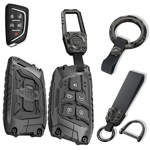 ZAZCQIL 5 Button Key Fob Cover for GMC Sierra/Chevy Silverado